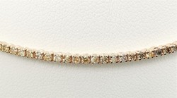 Beautiful 14k gold necklace with 3.24ct yellow diamond, certificate - also for bracelet!