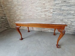 Chippendale coffee table with marble top