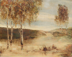 Béla K. Spányi: autumn landscape