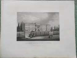 Braunschweig the new castle, original engraving ca.1841
