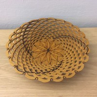 Wooden bowl laced