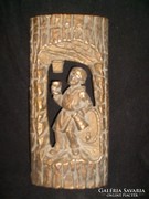 Antik fém fali kép A Bort tisztán a pálinkát piszkosul szereti 32 cm borospincébe
