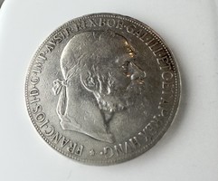 671T. From HUF 1! 1900 silver József Ferenc 5 kroner, Austrian type, in the condition shown in the pictures!