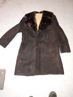 Dark brown fur coat for sale