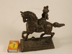 Antique metal equestrian statue 122