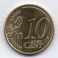 Andorra 10 euro cents, 2021, unc
