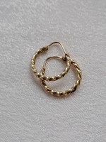 Twisted 14 carat yellow gold earrings