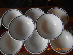 Zsolnay kék csíkos kocsonyás tányér