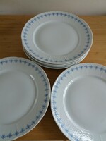 6 db Thun kék mintás porcelán lapostányér
