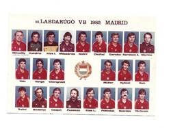 Magyar Labdarugó Válogatott 1982 Madrid VB, posta tiszta képeslap Ritka.