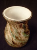 Antique Murano, plywood thick vase with beautiful cavalcade of colors rarity for sale