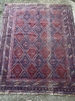 Antique 150 year old hand knotted hand knotted wool carpet tapestry