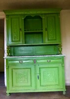 Pewter green sideboard, vintage