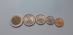 Szovjet 10, 5, 1 rubel 50, 10 kopek 1991