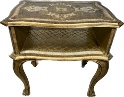 Antique rococo gilded small table