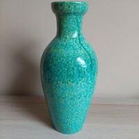 Mid century zöld kerámia váza