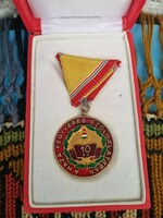 Award for 10 years in the armed service of the homeland