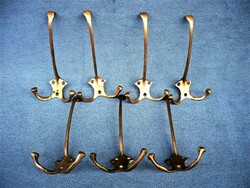 7 old graceful art deco copper hangers