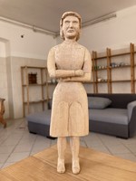 Female figure wooden sculpture 28 cm