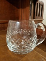 Crystal stained glass jug polished