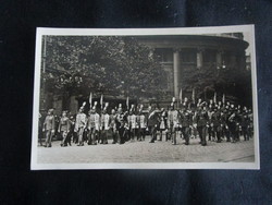 1930 governor Miklós Horthy + halberdiers St. István procession photo sheet contemporary photo - postcard