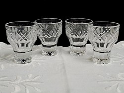 4 db kristály likőrös üveg pohár