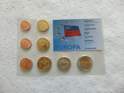 Liechtenstein  euro forgalmi sor 2004 bliszterben PROBA !  ﻿
