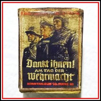 Old match in a wooden box (approx. 70's) with Wehrmacht label