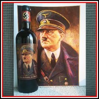 Souvenir red wine (0.75L) with Adolf Hitler label