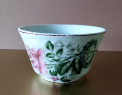 Old hand painted rosy porcelain tea cup