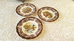 English faience Royal Worcester game bird plate 3 pcs.