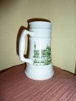 Alföldi porcelain tall jug. Cities from series