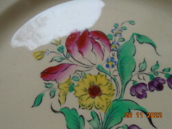 Luneville keller&guerin alt strasburg hand painted flower pattern French faience plate