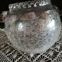 Karcagi fátyolüveg gömb váza