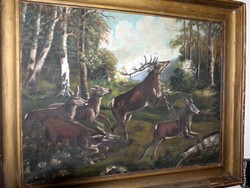 Antik vadászos festmény 152