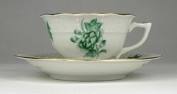 1L547 Régi zöld Eton mintás Herendi porcelán kávéscsésze