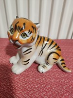 Orosz Verbilki porcelán tigris figura