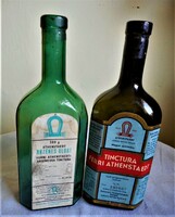 2 db régi címkés gyógyszeres üveg (Athenstaedt tinktúrás)
