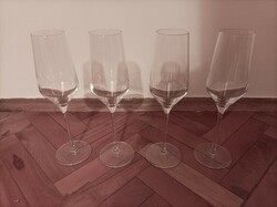 Kristály Fontignac 4 darabos pohár készlet pezsgő/bor