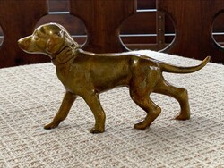 Antik bronzszínű fém labrador kutya
