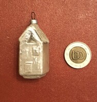 Old antique glass Christmas tree decoration house