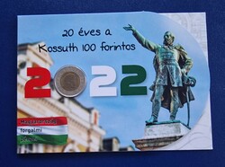 Kossuth Lajos 100 Ft emlékkiadás bliszter, benne 2002 100 Forint - Ritka