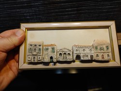 Velencei házak mini falikép - porcelán házak