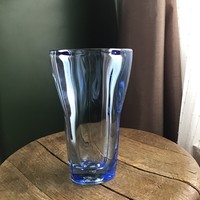 Régi cseh Frantisek Vizner kristály retró üveg váza
