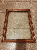 Old picture frame with glass plate