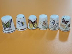 Caverswall bone china fine bone china English marked porcelain thimble selection butterflies butterfly
