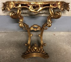 Barokk stílusú konzol asztal