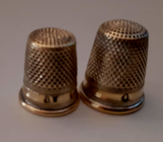 2-piece old beautiful condition brass thimble