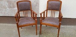 A pair of Art Nouveau armchairs....Restored