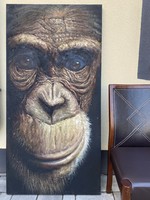 Festmény csimpánz portré
